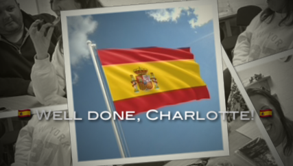 Well done, Charlotte Well done, Charlotte